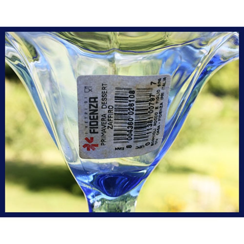 vintage Bormioli Rocco Fidenza Primavera Dessert Zaffiro 5-1/2" blue desert cup - Picture 2 of 2